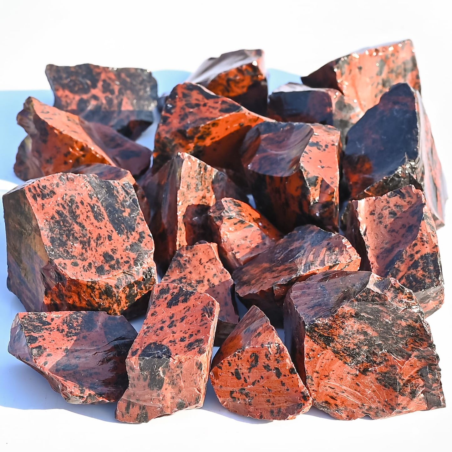 Mahogany Obsidian Rough Stones and Crystals, Raw Stones For Jewelry Making, Tumbling Bulk, Polishing, Cabbing, Lapidary, Fountain Rocks, Decoration, Wire Wrapping, Gem Mining, Reiki Healing 1 lb