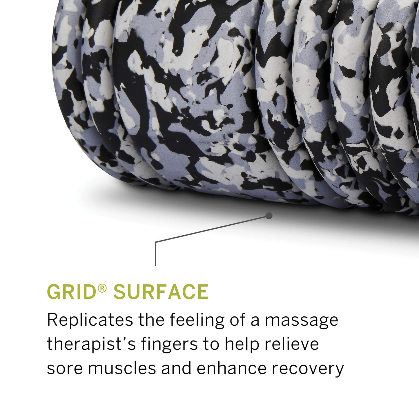 TRIGGERPOINT Performance Therapy Grid Foam Roller for Exercise, Deep Tissue Massage and Muscle Recovery, Original (13-Inch), Grey Camo