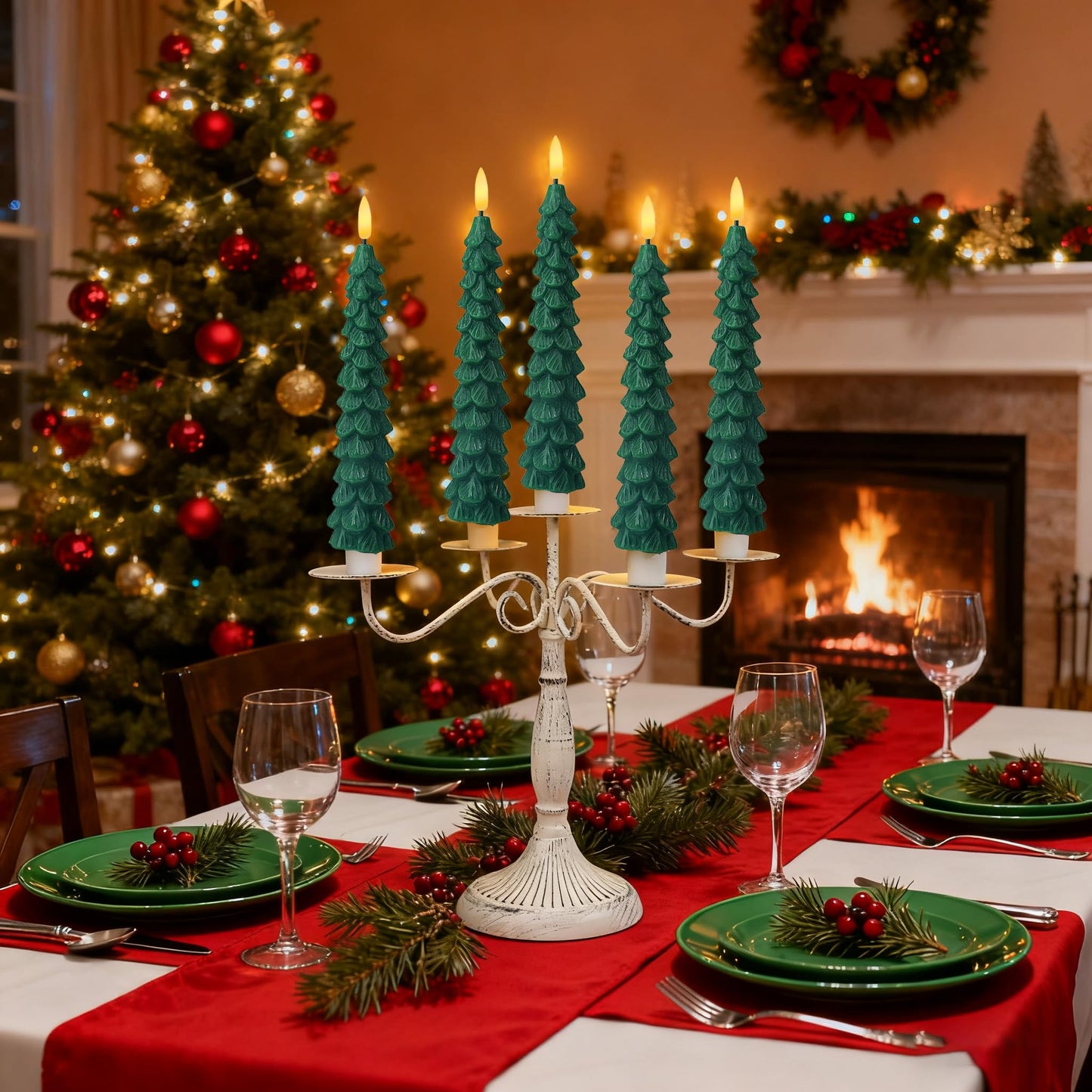 XingsLight LED Flameless Taper Candles with Remote & Timer – 6 Pack Battery Operated Christmas Window Candles, Warm White Flickering Light, Safe Realistic Flame for Holiday Table & Home Décor