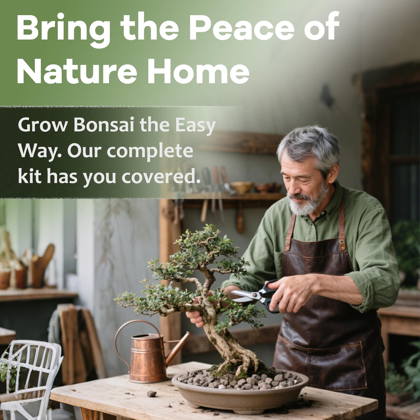 LUOJIBIE Bonsai Tree Kit for Beginners - Unique Gifts for Women, Crafts for Adults, for Women & Men,Complete Indoor Plant Kit,Easy House Plant