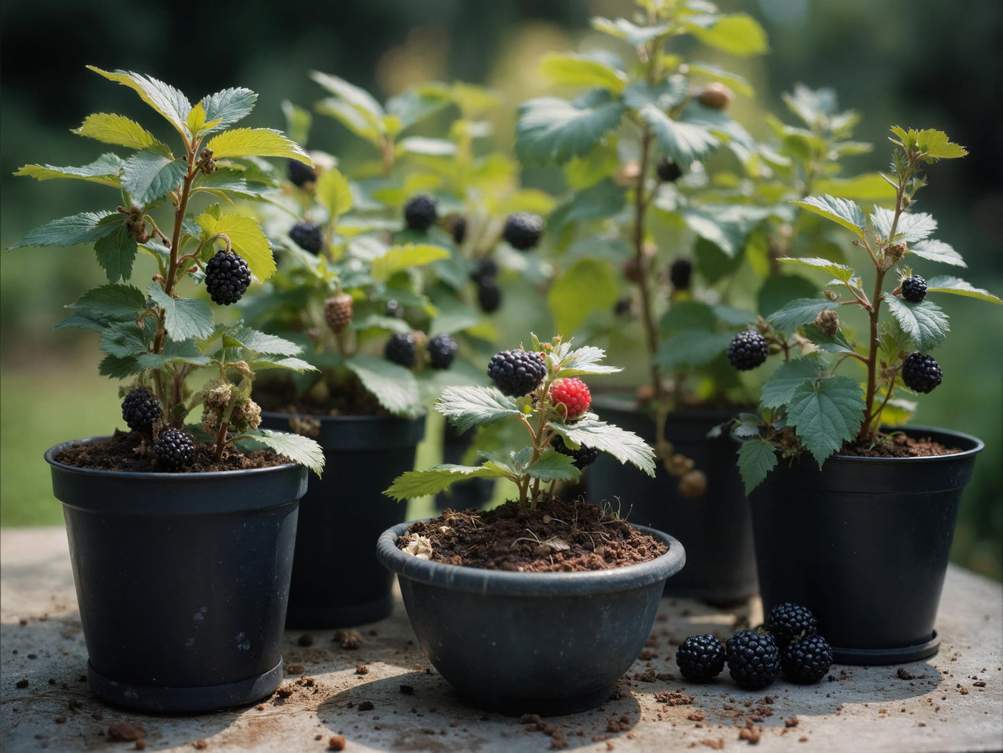5 Arapaho Thornless BlackBerry Plants – Well-Rooted, Fruit-Bearing, Easy-to-Grow, Juicy Sweet Berries, Perfect for Home Gardens, Patios, and Home Berry Harvests