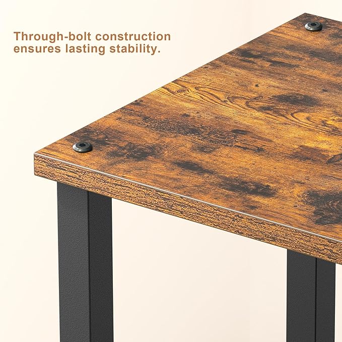 TUTOTAK End Table with Charging Station, Side Table with USB Ports and Outlets