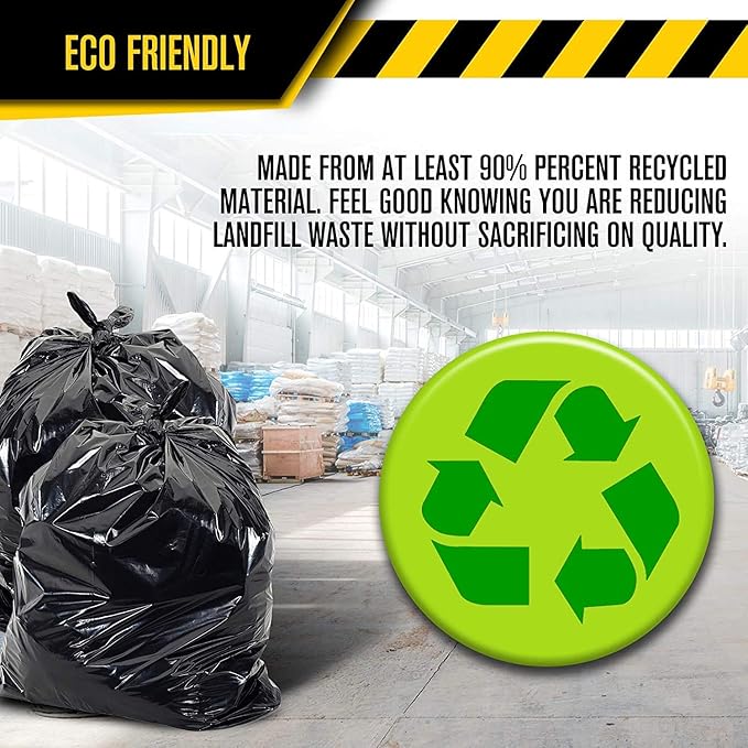 Ultrasac Black Large Heavy Duty Drawstring Trash Bags 33 Gallon 1.4 MIL