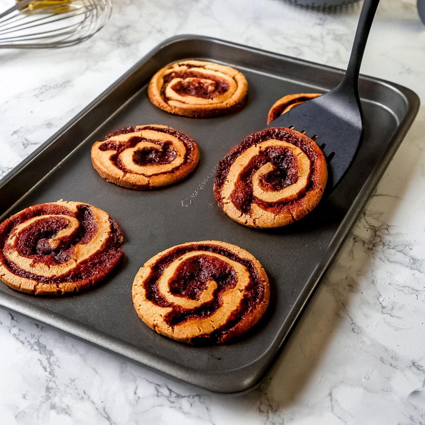 MasterClass Baking Tray, Non-Stick Oven Tray for Baking and Roasting 35x25x2cm, Sleeved, Grey