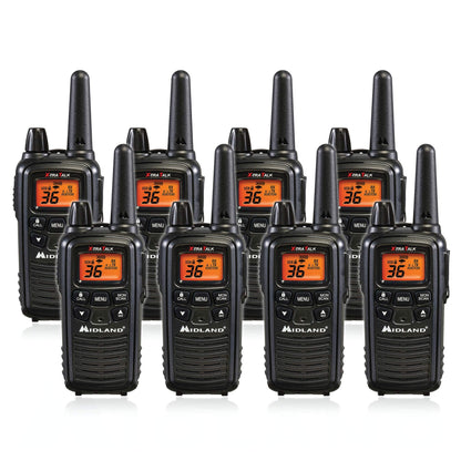 Midland LXT600VP3 36 Channel FRS Two-Way Radio - Up to 30 Mile Range Walkie Talkie - Black (Pack of 6)