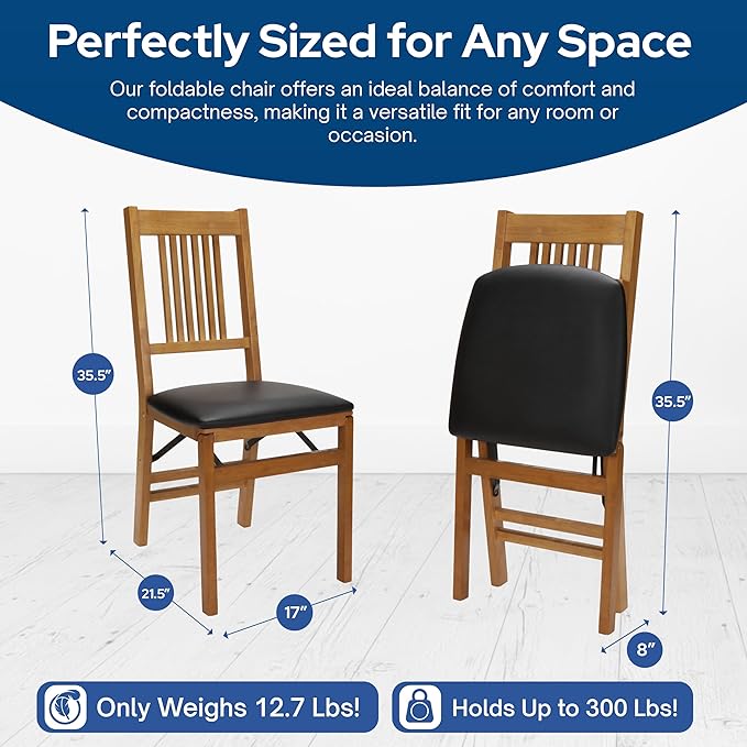 MECO Stakmore True Mission Wooden Folding Chairs