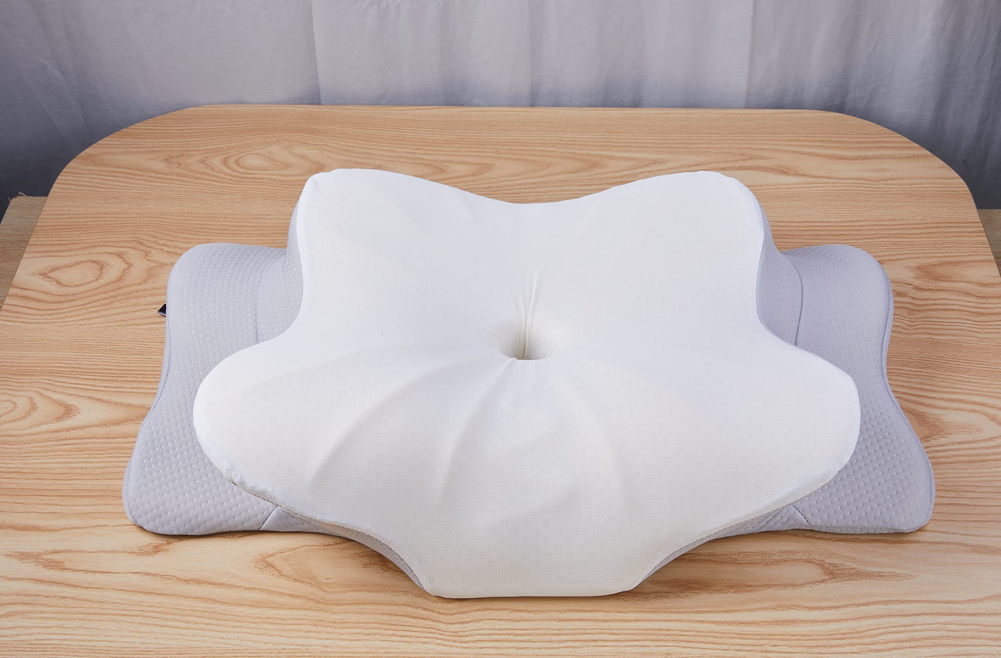 DONAMA Cervical Pillow for Neck and Shoulder,Contour Memory Foam Pillow,Ergonomic Neck Support Pillow for Side Back Stomach Sleepers with Pillowcase