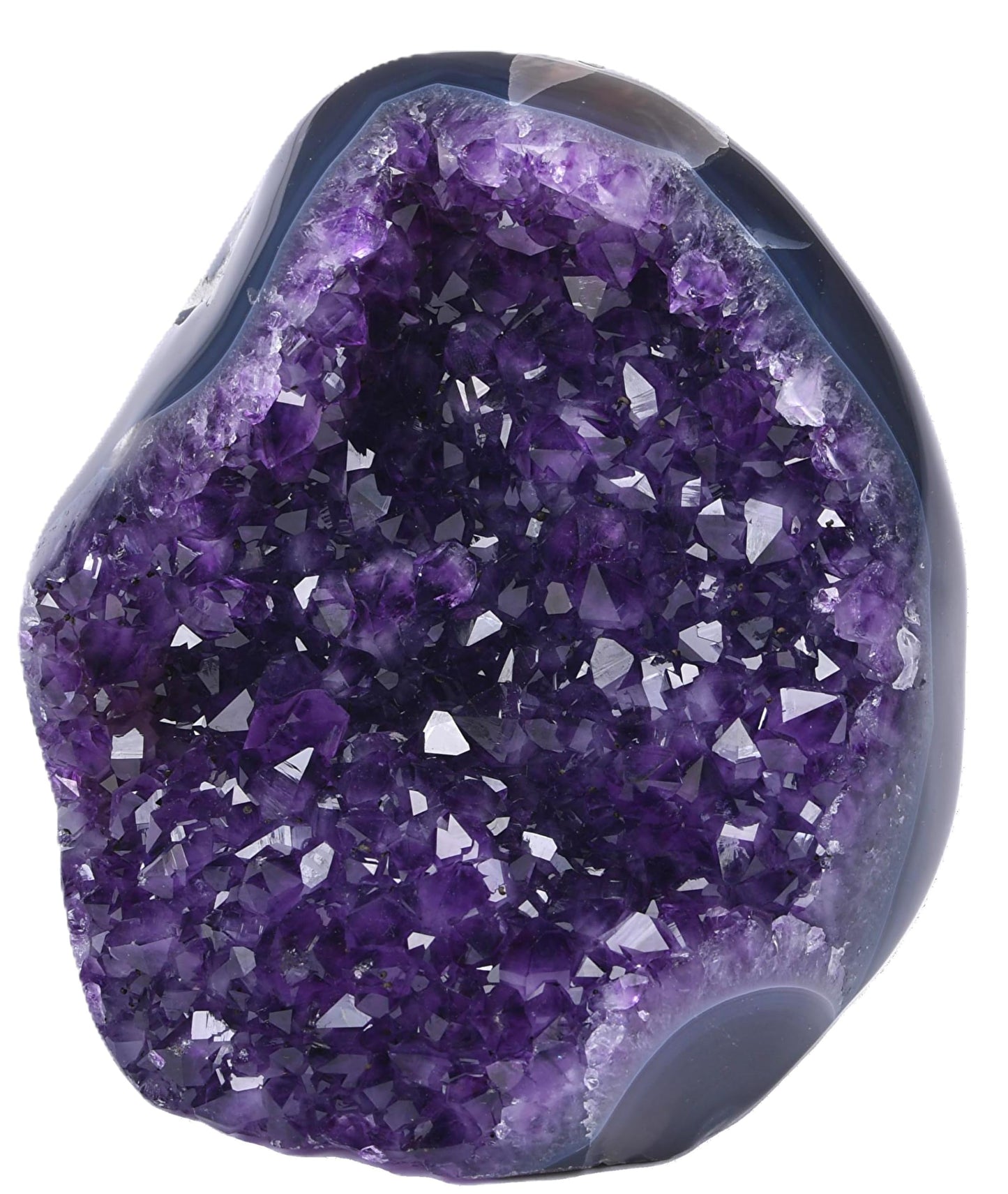 Extreme Rocks & Fossils Premium Amethyst Geode Stone Cluster [6 to 7 lb.] - Each Piece is Unique & Natural - Real Raw Healing Crystal Rock from Uruguay - Deep Purple Decoration
