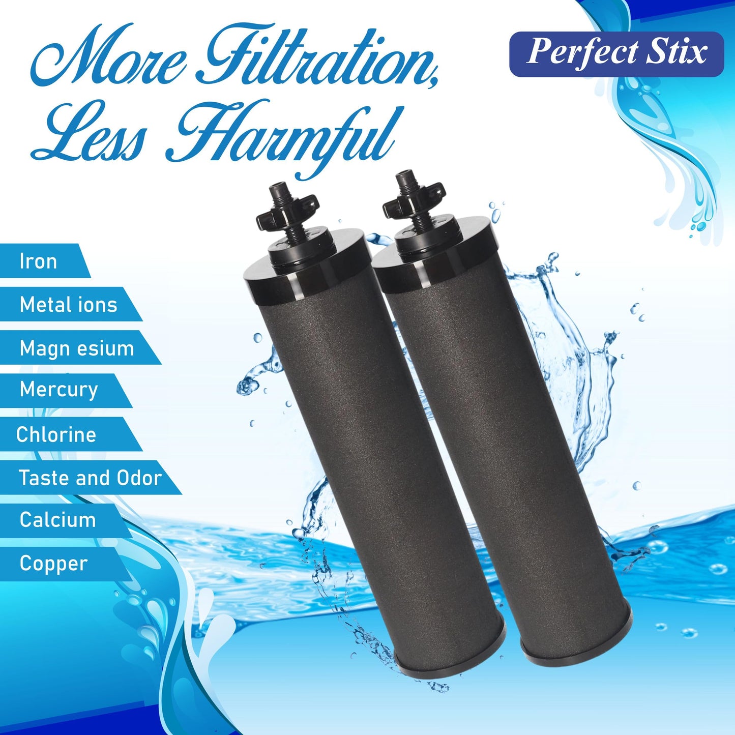 Denali Spring-2.25G (8 Liters)- Stainless Steel Gravity-Fed Water Filtration System with 2 Black Filters, SS Tap, POSTreat Filters, Vision Tap and Stainless Steel Stand