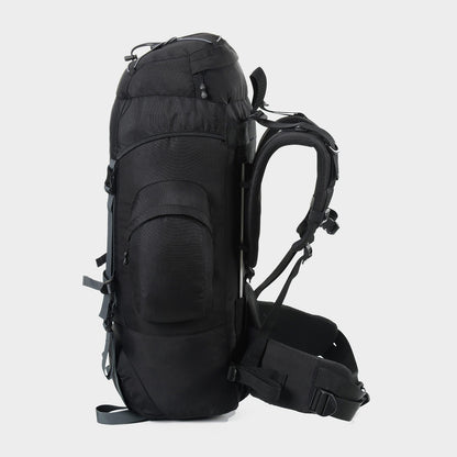 Eurohike Nepal 65 Litre Rucksack with Ventilated Back Panel & Padded Harness, 65L Backpack, Bag for Men & Women, Adjustable, Lightweight, Camping, Hiking, Trekking, Travelling, Outdoors, Black