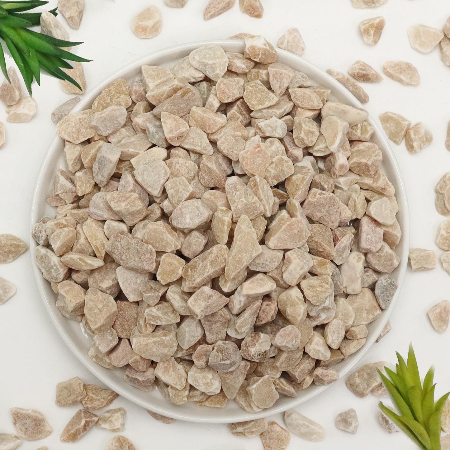 Lechloris 5lb Pea Gravels Natural River Rocks, Decorative Gravels for Plants- Small Pebbles-Ideal for Aquarium, Fish Tank, Vases, Succulents, Home Decor, Outdoor Garden Landscaping, Yellow Gravel