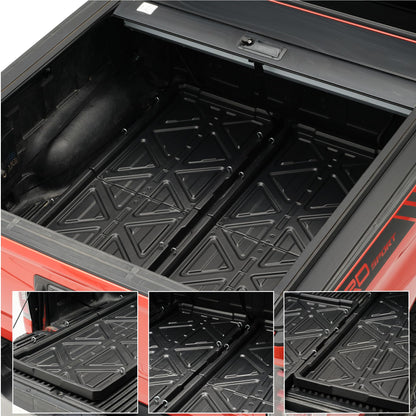 KOKSHELY Truck Bed Slide Out Cargo Tray, 56" L x 42.9" W Size Slide-Out Truck Bed Organizer Tray for 5’+Long Beds, Sliding Truck Organizers and Storage Tray with Open Hooks & Elastic Cargo Net
