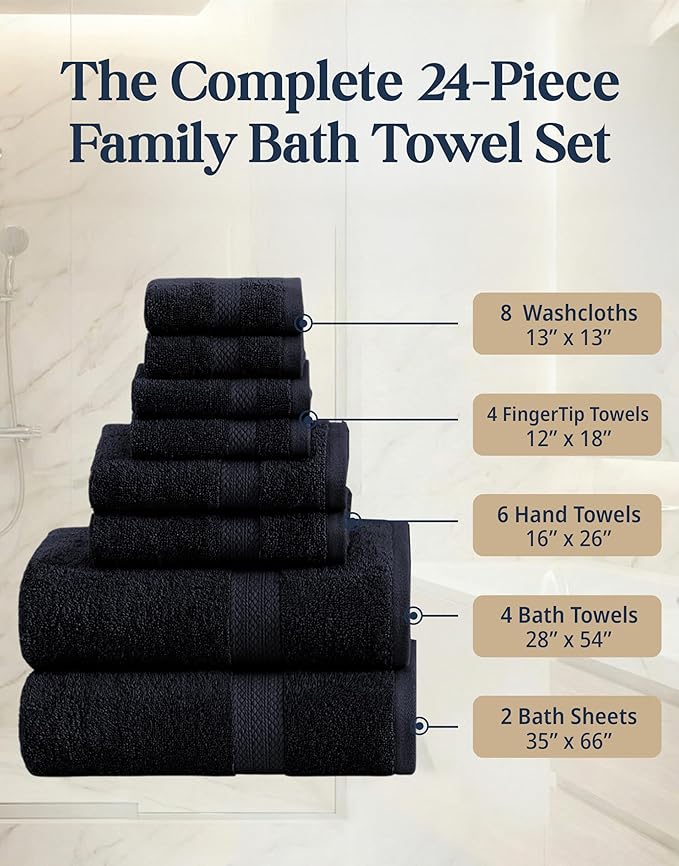 Lane Linen Bathroom Towels Sets