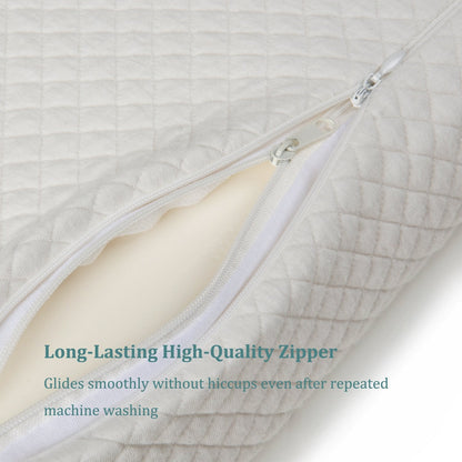 Contour Memory Foam Pillow Orthopedic Sleeping Pillows, Ergonomic Cervical Pillow for Neck Pain - for Side, Back and Stomach Sleepers, Free Pillowcase Included (Firm & Near King)