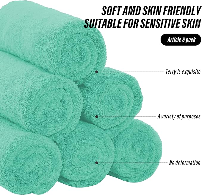 MOONQUEEN 6 Pack Premium Hand Towels