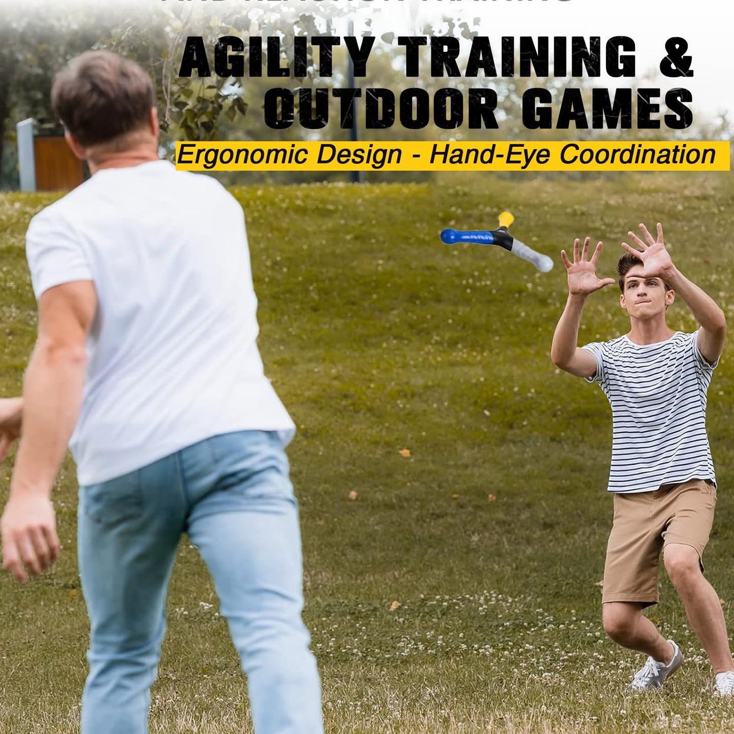 Hand Eye Coordination Trainer for Reaction Speed & Agility Training | Reflex Catch Training Tool to Improve Focus, Balance & Coordination for Sports, Fitness, and Team Practice