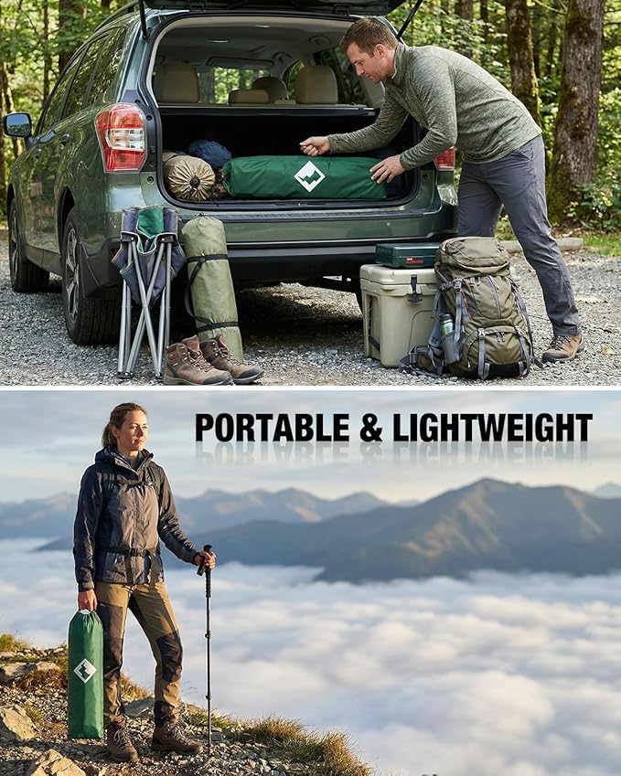 VILLEY Portable Camping Side Table, Ultralight Aluminum Folding Table