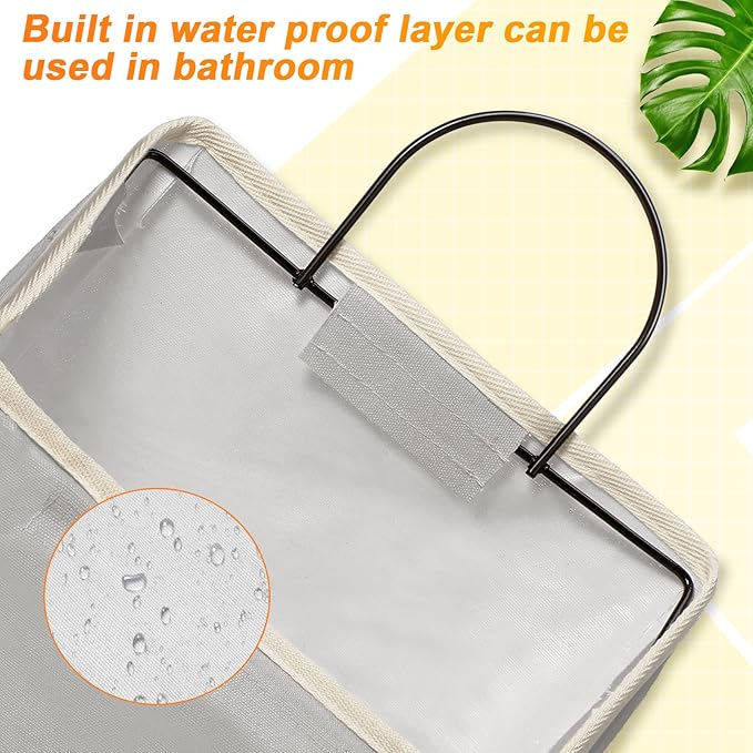 Chumia 6 Pack Wall Hanging Storage Basket Bathroom Closet Hanging Storage Bag
