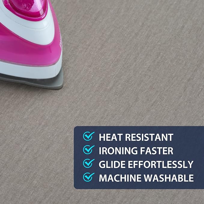 Seiritex Small Ironing Board Cover 13 x 37 inch, Fits Over The Door Ironing