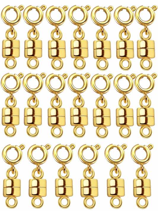Dailyacc Magnetic Necklace Clasps and Closures - Safety 14 K Gold and Silver Jewelry Converters for Bracelets Chain Extender