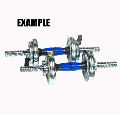 35cm/14.2 Inch Rowland Harbor Pink&Black Threaded Dumbbell Durable Rubber Handles/Adjustable Dumbbell Bar Handles - Fit 1 inch Standard Weight Plate - Weightlifting Accessories - Sold in Pair
