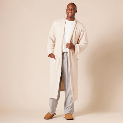 Amazon Essentials Men's Lightweight Waffle Bathrobe (Available in Big & Tall), Navy, XL-XXL