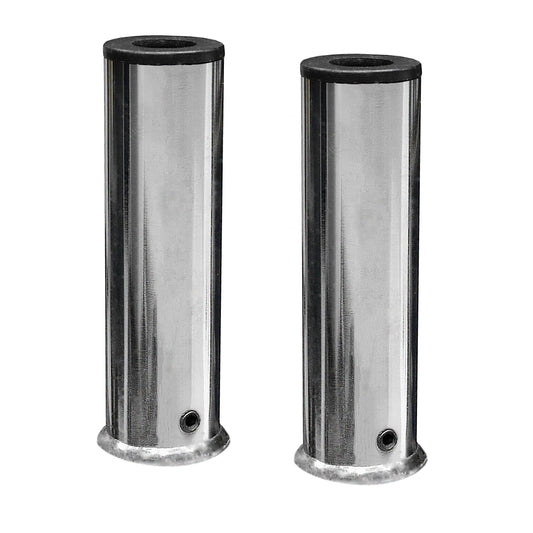 Pair of Chrome Olympic Adapters by Deltech Fitness