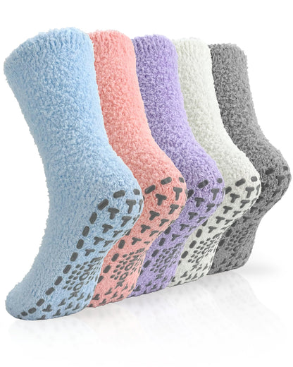 TEHOOK Warm & Cozy Valentines Gifts for Women, Fluffy Fuzzy Plush Sleeping Slipper Socks - Soft Warm Fabric