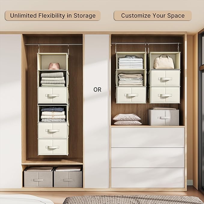 Vailando 6-Shelf Hanging Closet Organizer