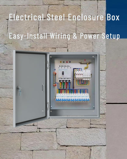 Waterproof Electrical Enclosure 20 x 20 x 6'', Outdoor Electrical Box Weatherproof, Electrical Junction Box with Reinforced Lock
