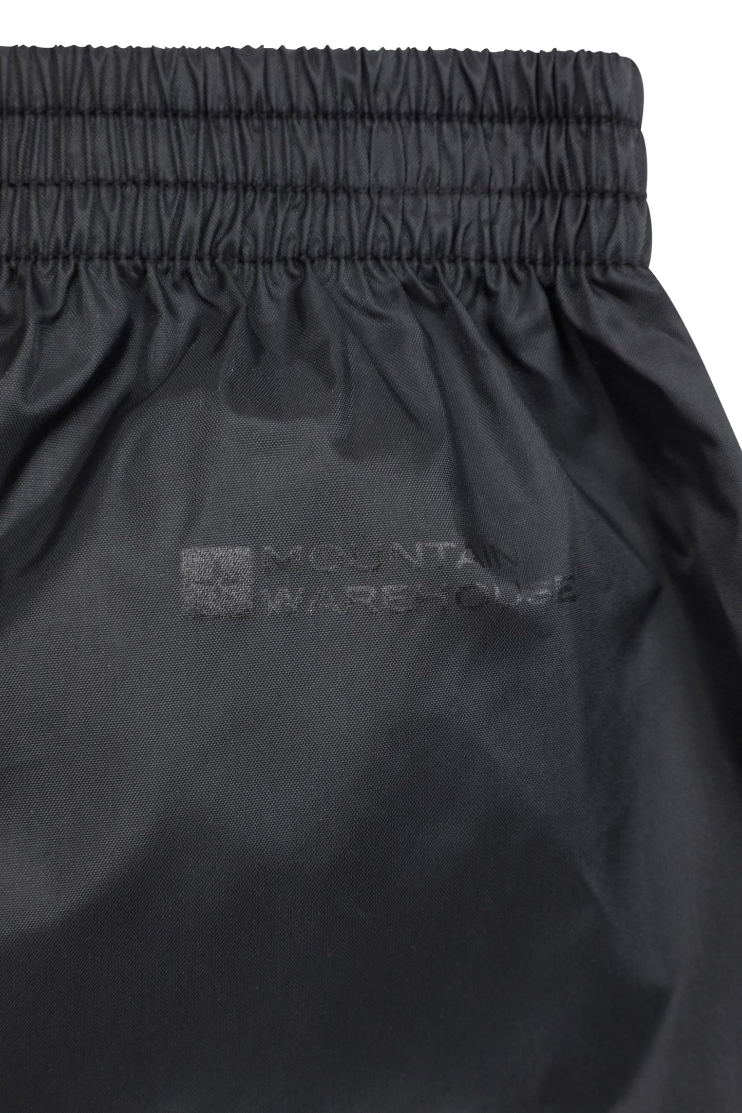 Mountain Warehouse Pakka Kids Waterproof Over Trousers - Taped Seams Rain Pants, Lightweight, Rip-Stop, Packaway Bag - for Autumn Winter, Walking, Travelling Black Kids Size 11-12 Years