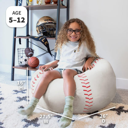 Big Joe Classic Bean Bag Chair, Mini Clouds Oat Smartmax, Durable Polyester Nylon Blend, 2 feet Round
