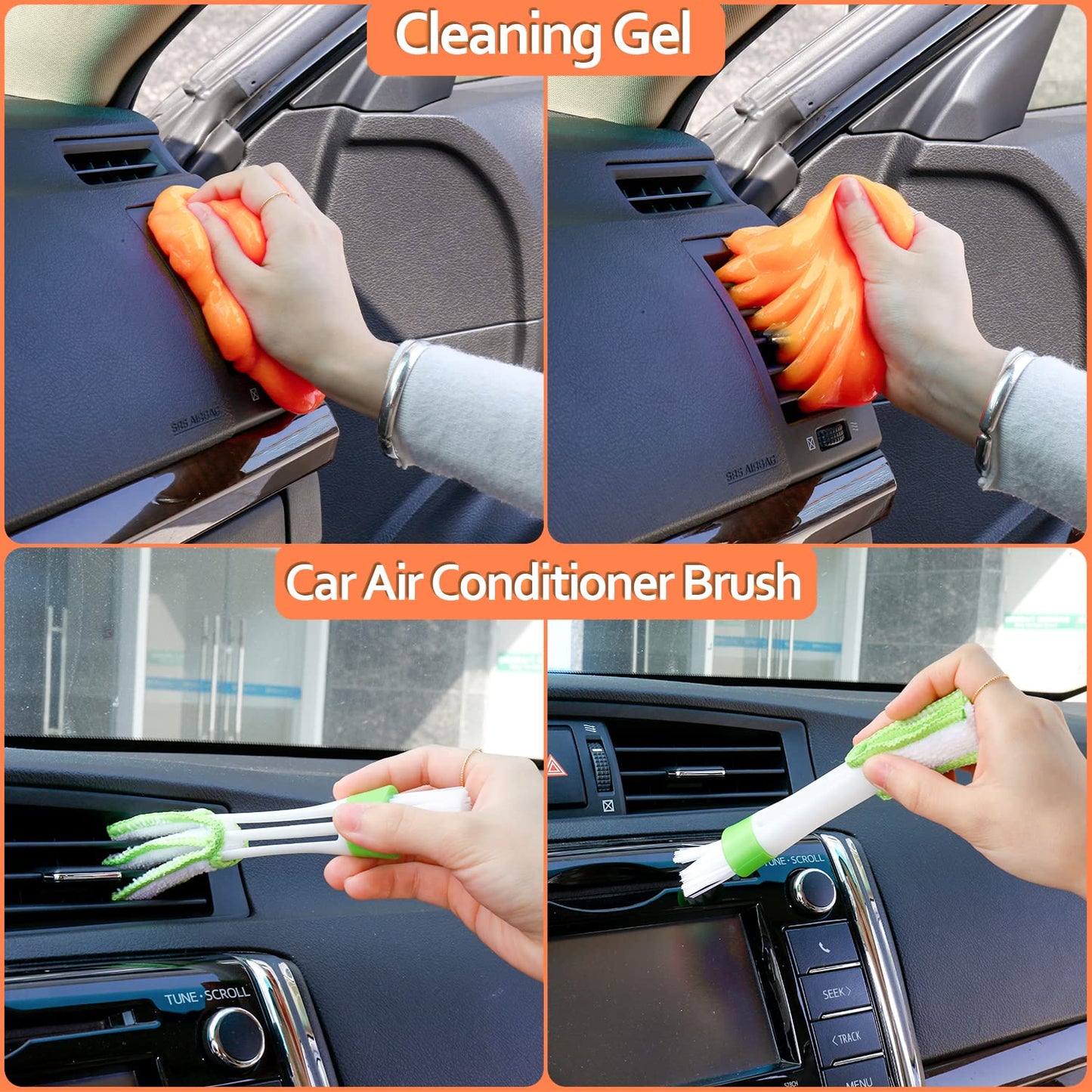 THINKWORK Car Cleaning Kit, Car Washing Kits for Vehicles, Car Detailing Kit Suitable for Small and Medium Vehicles Such As Cars, Trucks, Suvs(17pcs)