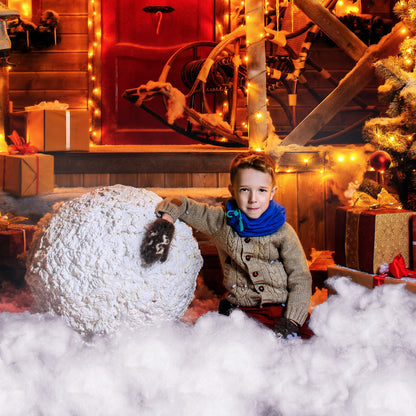 Riakrum Fake Snow Decor Artificial Fluffy Fiber Stuffing Fake White Snow for Tree Covering Home and Party Decorations(60 G)