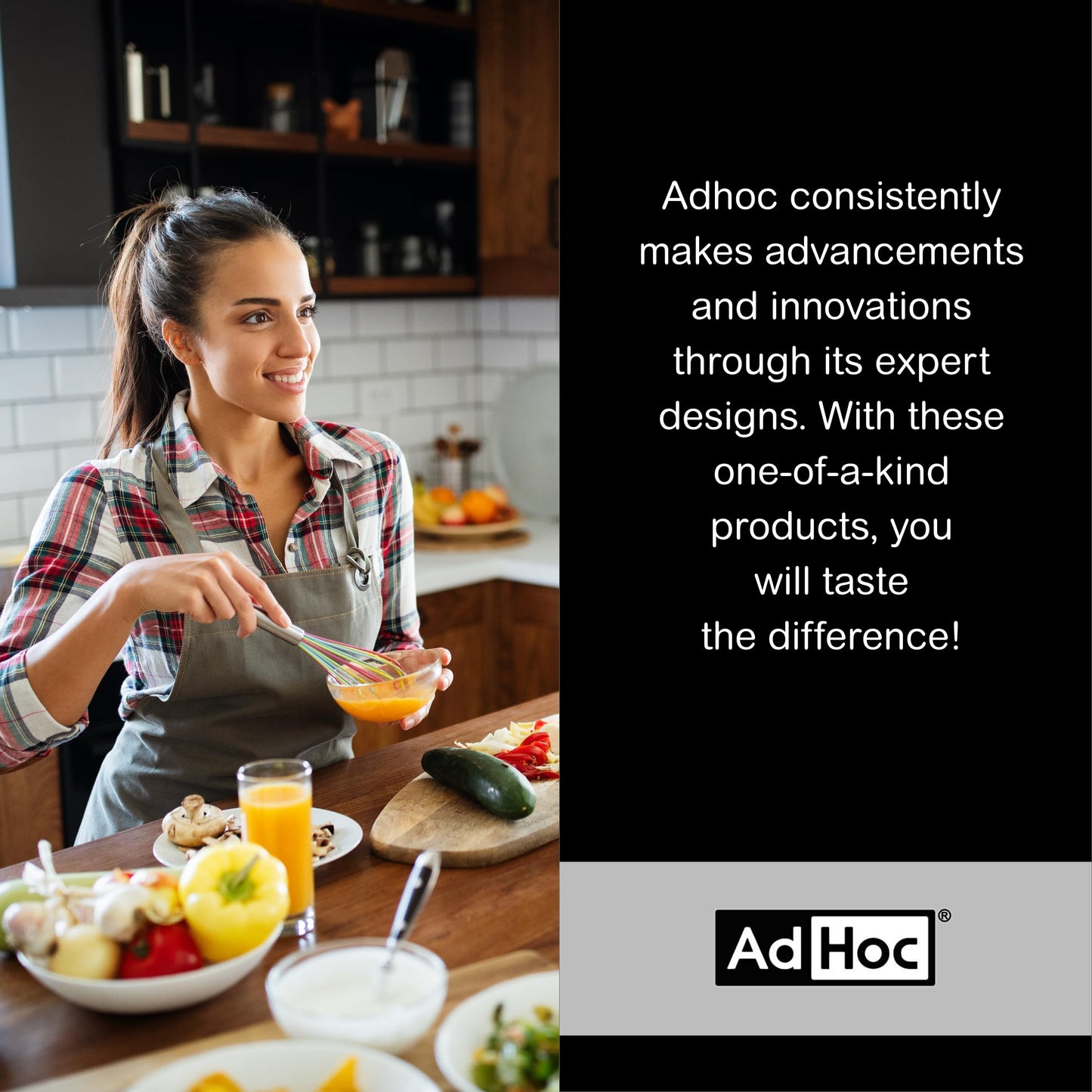 AdHoc Twin Salt and Pepper Mill Gift Set - Salt & Pepper Grinder for Gourmet Seasoning - Adjustable Manual Grinder for Fine to Coarse Spices