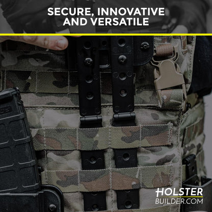 HolsterBuilder Molle Attachment – Quick Locking Belt Clip with Mounting Hardware for Holsters, Mag Pouches, Knife Sheaths, Vests – Available in Size (1", 2", 3", 5") & Pack (2 & 4) – 2 inch 2 Pack