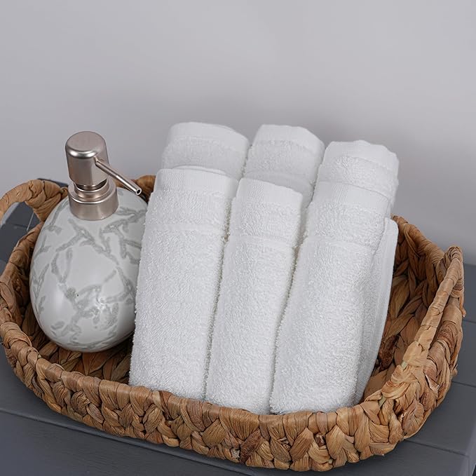 Tens Towels Pack of 24 Washcloths, 12 x 12 Inches, Lighter Weight, Quick to Dry