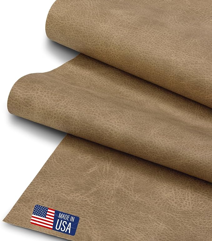 Faux Leather Fabric, Thick Durable Synthetic Repholstery Leather Vinyl