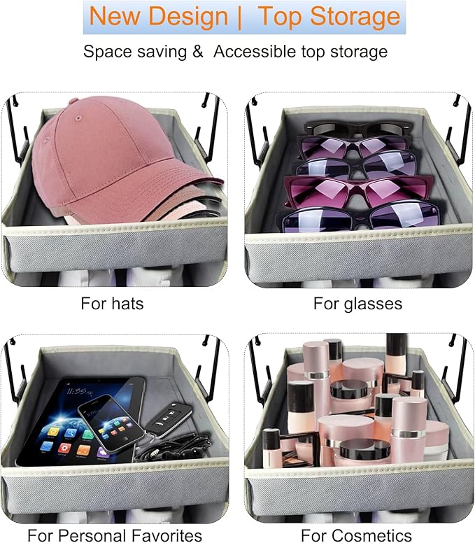2 Pack Large-Sized Hanging Shoe Organizer 10-Shelf, Sturdy Hanging Closet