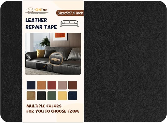 ONine Leather Repair Patch, Self-Adhesive Couch Patch，Multicolor Available