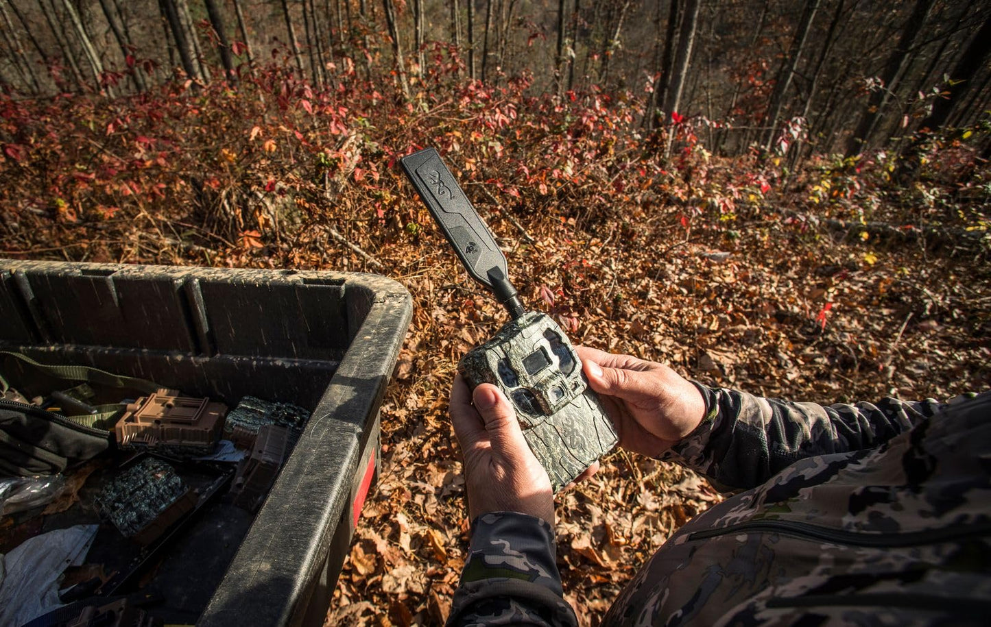 Browning Defender Wireless Pro Scout Max HD AI Trail Game Camera Bundle Includes 32GB Memory Card and J-TECH Card Reader (46MP) 2 Pack | BTCPSMHDAI
