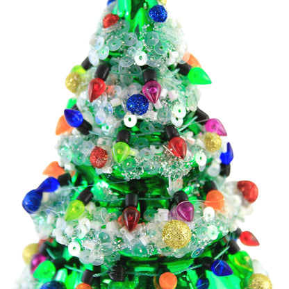 Kurt Adler 5" NOBLE GEMS GLASS XMAS TREE ORNAMENT