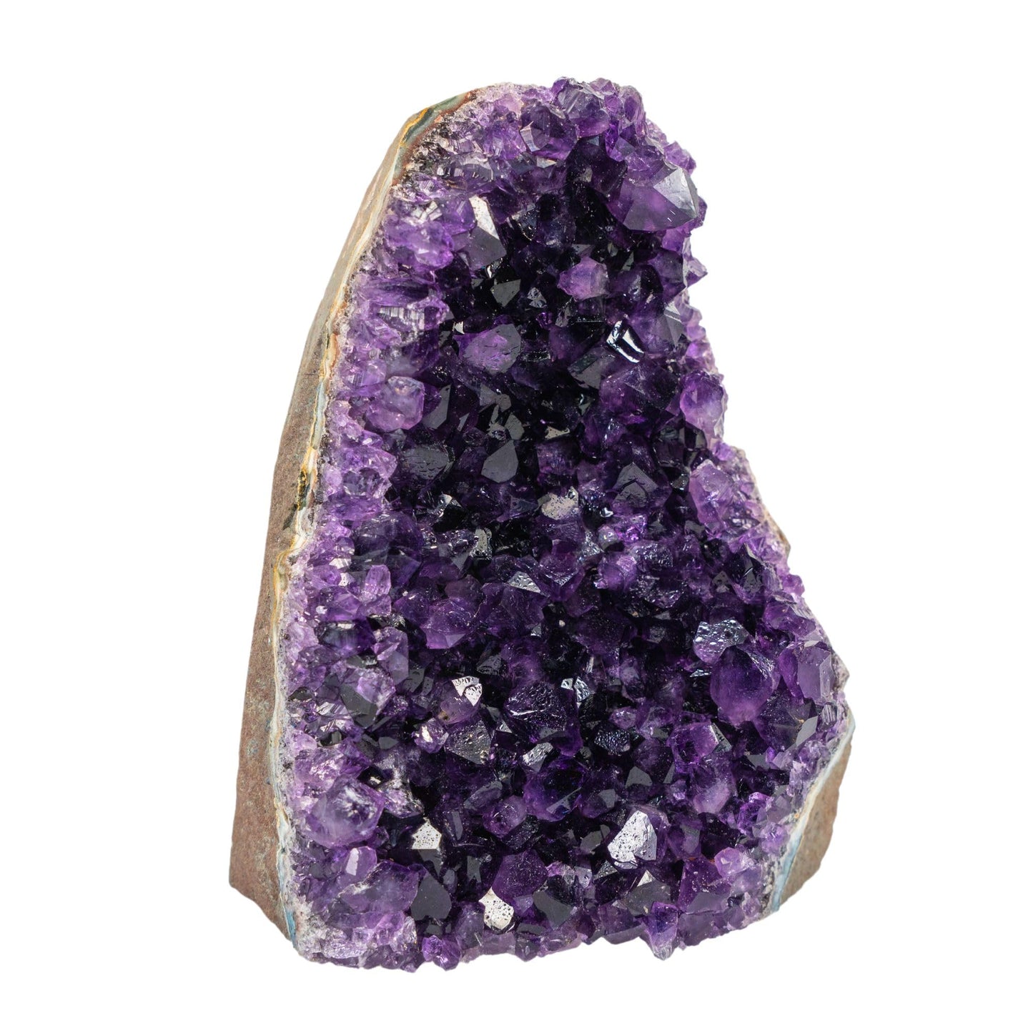TRUENERGY Natural Amethyst Cluster Quartz Crystal – 0.5 To 1.0 lbs Grade A+ Raw Dark Purple Geode Stone from Uruguay Amatista Piedra – Great for Home Decoration, Meditation, Chakra Work, Stress Relief (0.5-1 lbs)