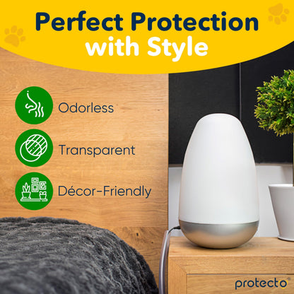 PROTECTO 2-Pack Wire Protector from Pets | Clear Cable Tube Animal Proof - 2.15m Odor-Free Cat & Dog Chew Resistant Floor Cable Cover | Plastic Cord Organiser for Power, Lightning, RCA & HDMI Cables