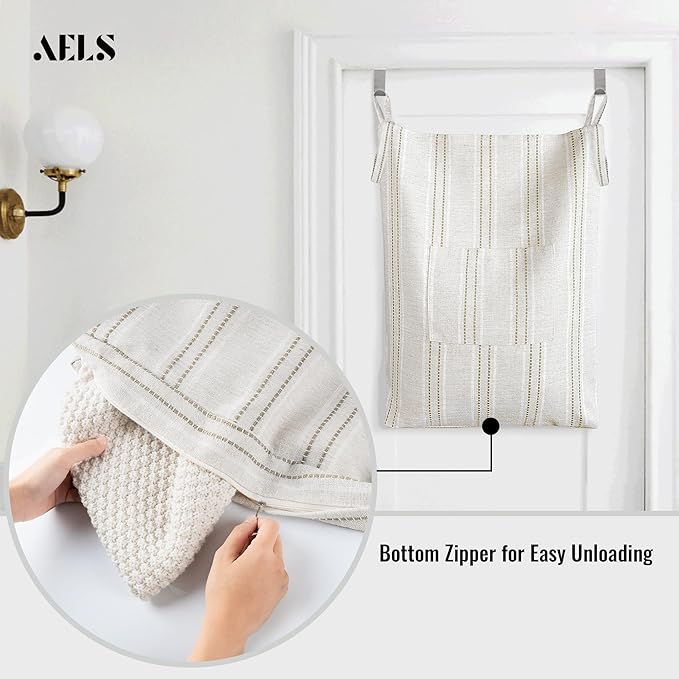 AELS Farmhouse Hanging Laundry Hamper