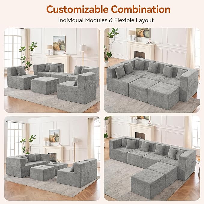 MONVANE Modular Sectional Cloud Couch