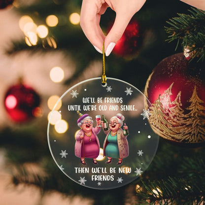 Best Friend Ornaments for Christmas Tree 2025, Funny Bestie Forever Ornaments, for Bestfriends, Work Friends, Co Worker, Acrylic Ornament. (H80)