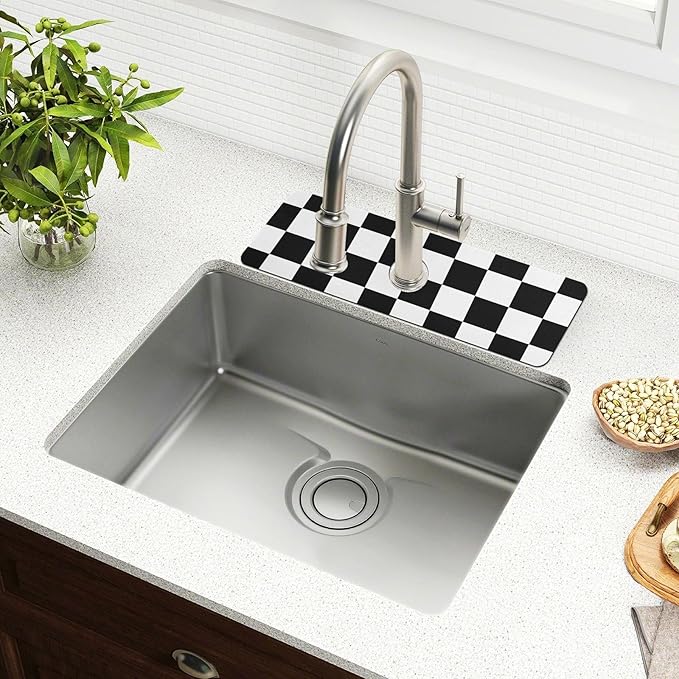 Kitchen Sink Splash Guard 2 PCS 30 Inch Sink Faucet Mat Splash Guard