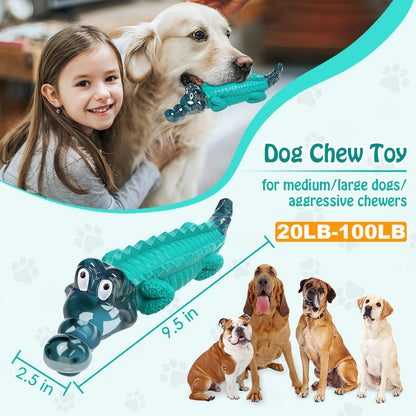 Aleath Large Dog Chew Toys: Dogs Toy for Large Medium Breed - Alomst Indestructible Toys for Aggressive Chewers - Tough Dog Toys for Training/Teeth Cleaning/Boredom Relief