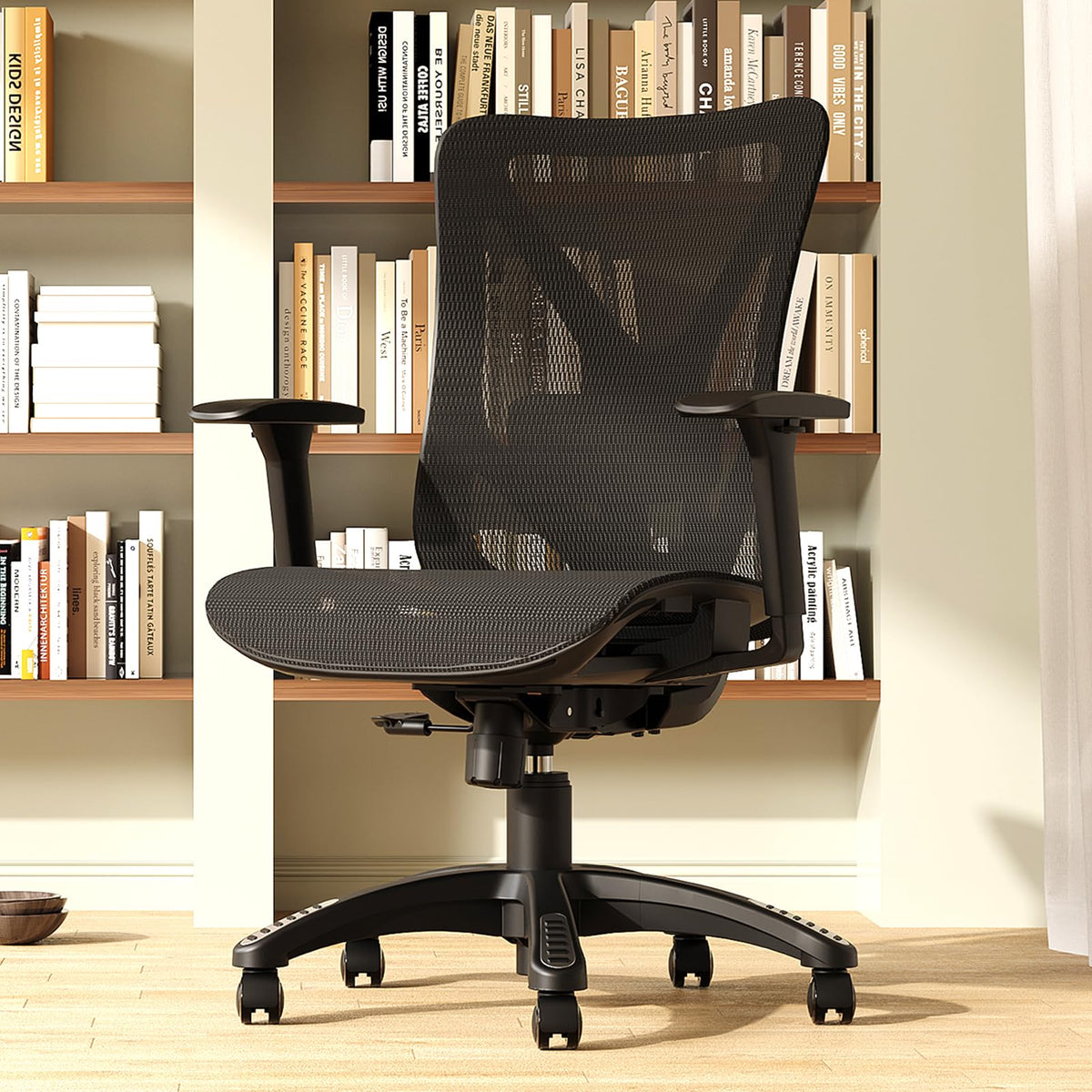 MOLENTS Ergonomic Office Chair, Mesh Computer Desk Chairs with Adjustable Lumbar Support, 3D Armrests, Tilt Function, Comfy Wide Seat, Swivel Executive Work Task Chair for Company and Home